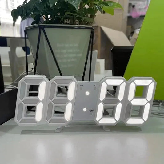 Stylish 3D LED Digital Wall Clock with USB – Perfect for Home, Office, or Bedroom Decor.